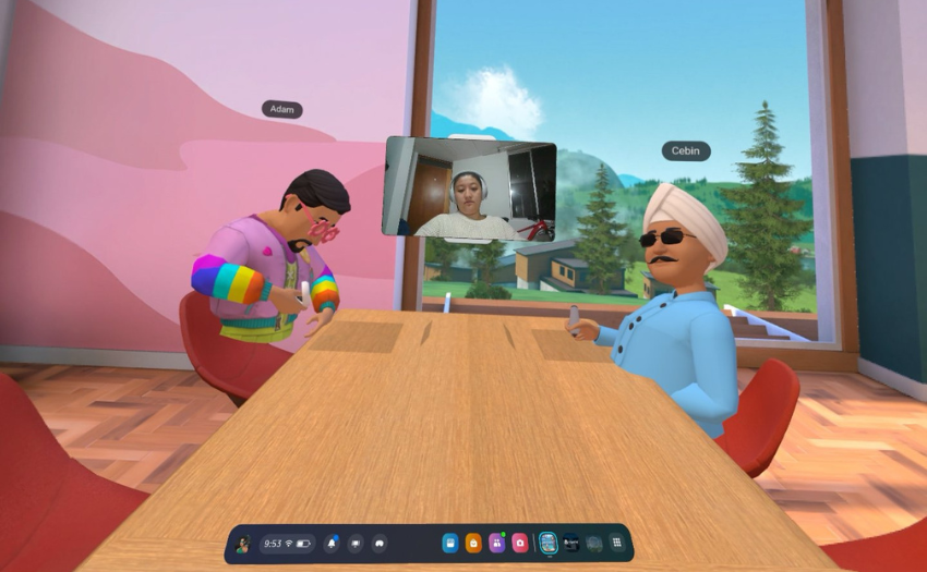 conference in the virtual reality classroom